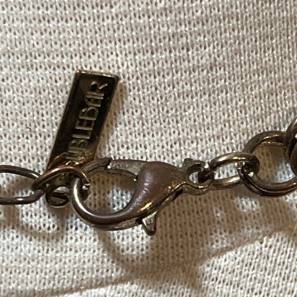 Bauble Bar Necklace 10" Pink Floral Rhinestone Lucite Geometric Retro Boho Indie - Picture 6 of 10